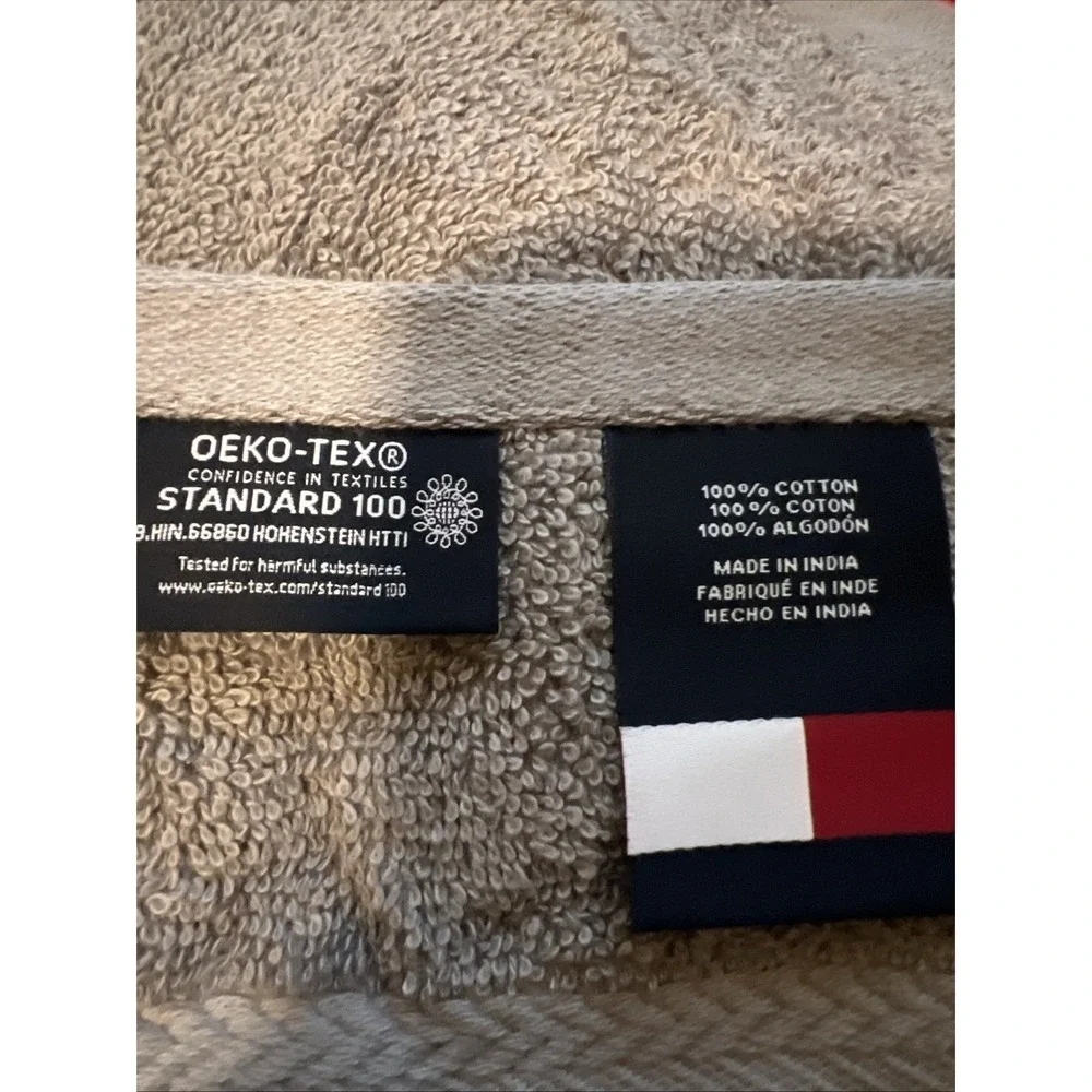 Tommy Hilfiger Steel Gray Hand Towel 100% Cotton NWT